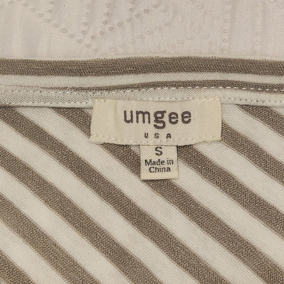 Umgee Embroidered Floral Striped Ruffle Sleeve Top Blouse Size‎ S Small - Picture 4 of 10